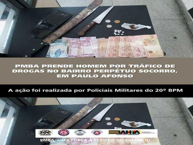 POLICIA MILITAR PRENDE HOMEM POR TRÁFICO DE DROGAS EM PAULO AFONSO