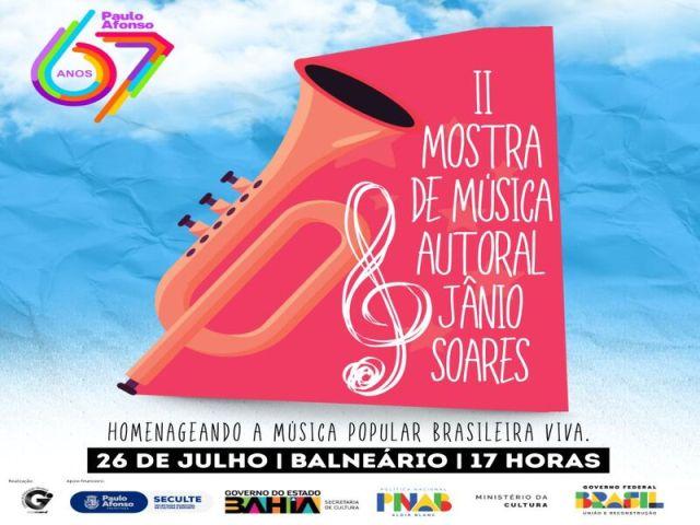 Acontece em Paulo Afonso neste sábado (26) a mostra de música autoral Jânio Soares celebrando a música popular brasileira