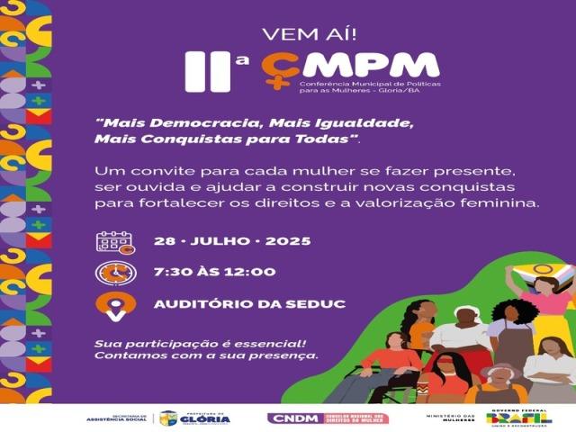 Glória realiza a II Conferência Municipal de Políticas para as Mulheres