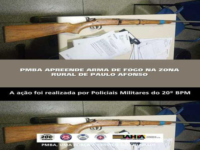 POLICIA MILITAR APREENDE ARMA DE FOGO NA ZONA RURAL DE PAULO AFONSO