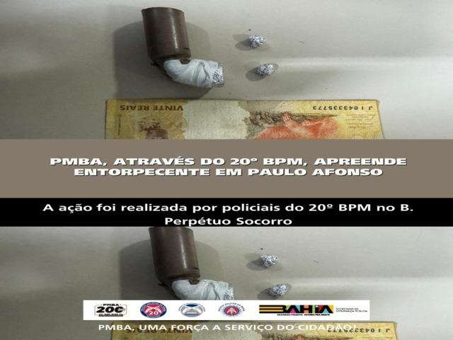 POLICIA MILITAR APREENDE ENTORPECENTE EM PAULO AFONSO