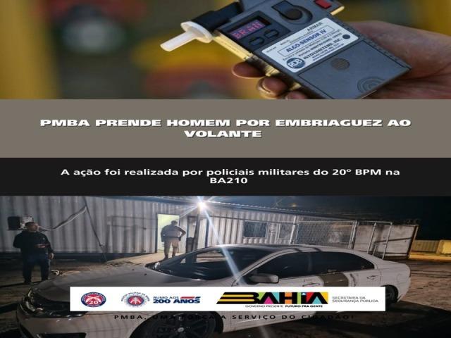 POLICIA MILITAR PRENDE HOMEM POR DIRIGIR EMBRIAGADO EM PAULO AFONSO