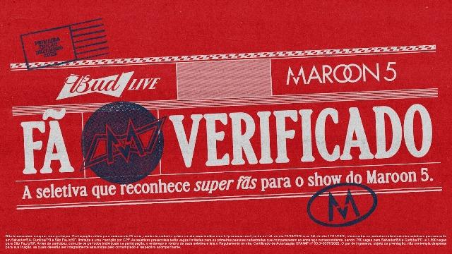 Budweiser realiza seletiva em Salvador para buscar os fãs mais verdadeiros para show exclusivo e gratuito do Maroon 5