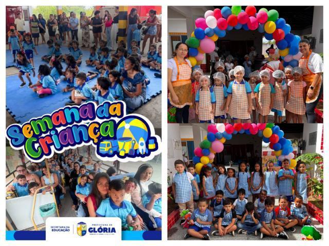 ESCOLAS DA REDE MUNICIPAL DE GLÓRIA INICIAM PROGRAMAÇÃO ESPECIAL EM COMEMORAÇÃO À SEMANA DA CRIANÇA