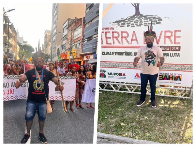 Felipe Kantaruré representa O Povo Kantaruré do Município de Glória no 7º Acampamento Terra Livre