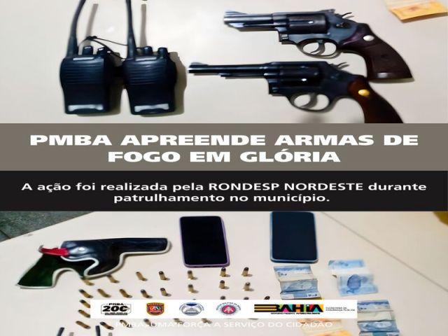 Policia Militar detém tripulantes do veiculo Porte ilegal de arma de fogo