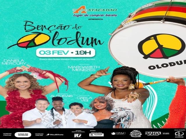 Carla Visi, Margareth Menezes e Daniela Mercury participam da última Benção do Olodum no Pelourinho