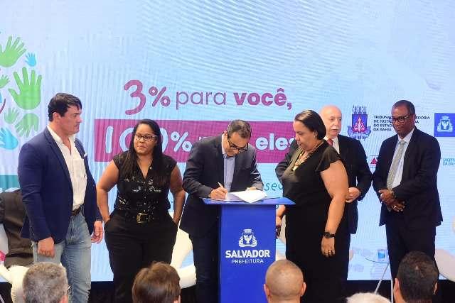 Prefeitura de Salvador firma parceria com TJBA para campanha que destina parte do IR para fundo de apoio a crianças e adolescentes