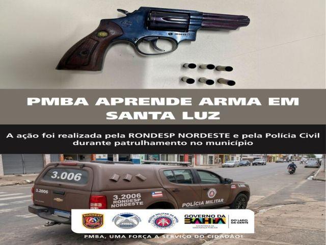 RONDESP NORDESTE APREENDE REVÓLVER EM SANTA LUZ