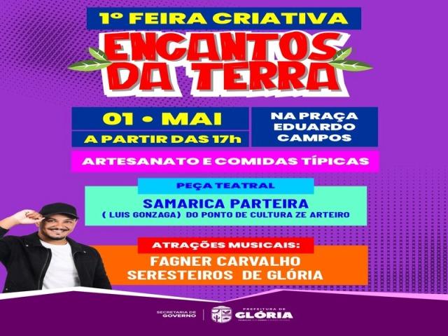 Prefeitura de Glória promove a 1ª Feira Criativa “Encantos da Terra”