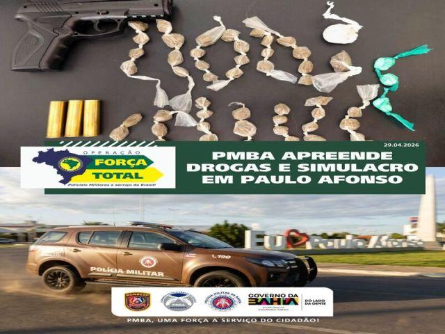 RONDESP NORDESTE APREENDE DROGAS, SIMULACRO E MUNIÇÕES DURANTE OPERAÇÃO FORÇA TOTAL EM PAULO AFONSO