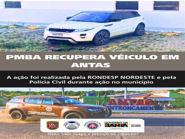 RONDESP NORDESTE RECUPERA VEÍCULO COM RESTRIÇÃO EM ANTAS