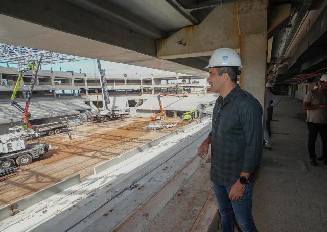 Prefeito Bruno Reis vistoria obras da Arena Multiuso e prevê entrega do equipamento para outubro