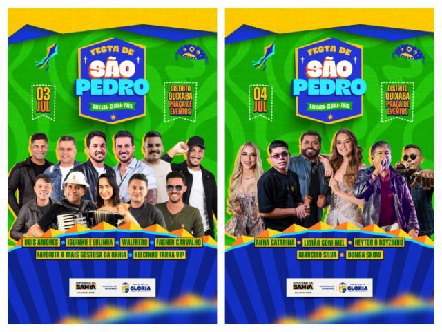 Programação oficial do São Pedro da Quixaba 2026