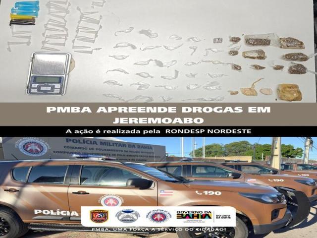 RONDESP NORDESTE APREENDE DROGAS DURANTE AÇÃO POLICIAL EM JEREMOABO