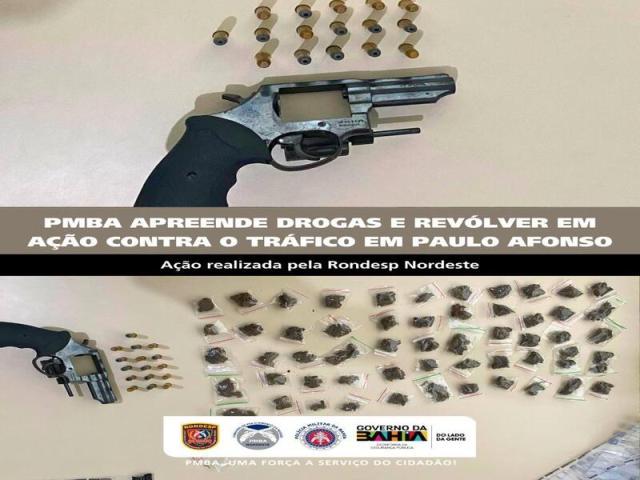 RONDESP Nordeste apreende entorpecentes e arma de fogo durante operação em Paulo Afonso