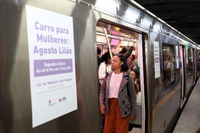 Agosto Lilás: Metrô Salvador passa a ter vagão permanente e exclusivo para mulheres nos horários de pico
