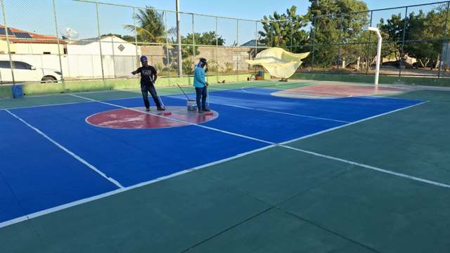 Marcondes acompanha reforma da quadra da Vila Nobre 2